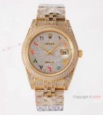 TW Factory Rolex Iced Out Datejust Watches Diamonds Gold Case 41mm